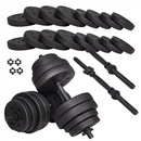 Hantle kompozytowe 30kg 2x15kg gryf zestaw