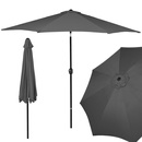 Parasol ogrodowy 300 cm składany na balkon duży ciemnoszary