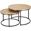 Stolik kawowy loft 2w1 do salonu, industrialny jasne drewno