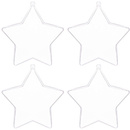 Bombki akrylowe 12cm gwiazda plastikowa decoupage zestaw 4 szt.