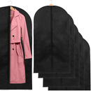 Pokrowce na ubrania 5 szt. etui ochronne 130 cm z suwakiem zestaw czarny