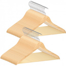 Wieszaki na ubrania drewniane zestaw 30 szt. naturalne drewno