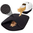 Mata pod kuwetę dla kota 30x30 cm dwustronna wycieraczka czarna