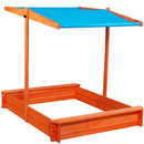 Piaskownica zamykana drewniana 118x118 cm z daszkiem