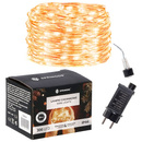Lampki choinkowe 300 led druciki na prąd biały ciepły