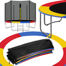 Siatka do trampoliny zewnętrzna z osłoną na sprężyny 300/305/312 cm 10 FT 6 słupków multikolor