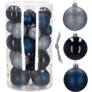 Bombki choinkowe 30 szt. ozdoby świąteczne granatowy