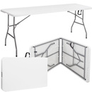 Stół cateringowy 240 cm bankietowy składany w walizkę stolik ogrodowy, turystyczny biały