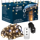 Kurtyna świetlna sople PRO 500 Led zewnętrzne 25 m ciepły biały + zimny biały flash komplet
