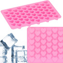 Foremka do lodu elastyczna silikonowa tacka na 50 kostek lodu serduszka