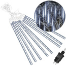 Lampki choinkowe 8 szt. sople 144 Led padający śnieg meteory zewnętrzne biały zimny