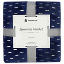 Narzuta na łóżko koc 150x200 cm pled granatowy na kanapę