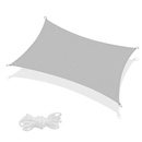 Żagiel przeciwsłoneczny 4x2m prostokątny z tkaniny wodoodpornej szary