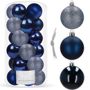 Bombki choinkowe 20 szt. granatowy 4 cm zestaw ozdoby choinkowe