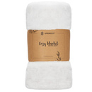 Narzuta na łóżko popielaty pled 200x220 cm, koc na kanapę