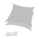 Żagiel przeciwsłoneczny 4x4m kwadratowy z tkaniny wodoodpornej szary