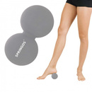 Podwójna piłeczka lacrosse do masażu szara