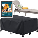 Pokrowiec na leżak ogrodowy 200x70x68 cm czarny, wodoodporny