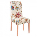 Pokrowiec na krzesło elastyczny kremowe kwiaty