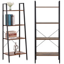 Regał biurowy drabinkowy 138x56x34 cm z 4 półkami loft nowoczesny industrialny na książki