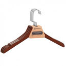 Wieszaki na ubrania 3 szt. drewniane antypoślizgowe zestaw brązowe