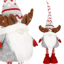 Skrzat 80 cm ozdoba świąteczna, renifer krasnal świąteczny, gnom z teleskopowymi nóżkami