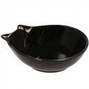 Miska ceramiczna dla kota 15 cm czarna, złota
