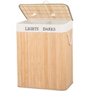 Bambusowy kosz na pranie 100 L z pokrywą organizer