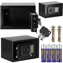 Sejf domowy na klucz, kasetka 31x20x20 cm skrytka na pieniądze czarny