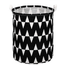 Kosz do przechowywania pojemnik na zabawki ubrania czarny zygzak
