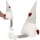 Skrzat 40 cm ozdoba świąteczna, siedzący krasnal świąteczny, gnom