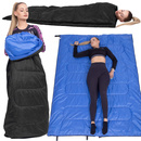 Śpiwór turystyczny 190x73 cm lekki śpiwór kempingowy czarno-niebieski