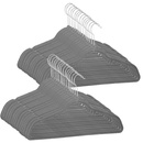 Wieszaki na ubrania 30 szt. welurowe zestaw premium szary