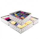 Organizer do szuflady na bieliznę z przegródkami zygzaki zestaw 4 szt.