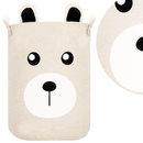 Kosz do przechowywania pojemnik na zabawki i ubrania miś beżowy