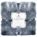 Narzuta na łóżko koc 160x200 cm pled szary włochacz na kanapę