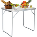 Stolik na kemping składany 90x60x70cm turystyczny cateringowy stół kremowy