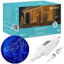 Kurtyna świetlna 500 led girlanda, lampki wewnętrzno-zewnętrzne sople niebieski