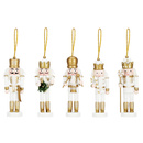 Zawieszki świąteczne 5 sztuk dziadek do orzechów ozdoby choinkowe drewniane