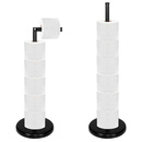 Stojak na papier toaletowy, uchwyt metalowy, czarny