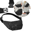 Saszetka biodrowa pojemna nerka sportowa czarna