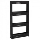 Mobilny regał na kółkach szafka łazienkowa 4 półki czarny