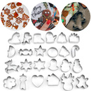 Foremki do pierników i ciastek świątecznych 24 szt. wykrawacze ze stali nierdzewnej