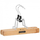 Wieszaki na ubrania 2 szt. zaciskowe do spódnic, spodni zestaw naturalne drewno 