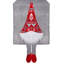 Bieżnik na stół 180x33cm obrus świąteczny z krasnalem szary