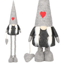 Skrzat świąteczny 85-130 cm, teleskopowe nóżki, krasnal z sercem, gnom