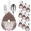 Kieszonka na sztućce 10szt. świąteczne etui, skrzaty ozdoba świąteczna