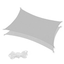 Żagiel przeciwsłoneczny 3x2m prostokątny z tkaniny wodoodpornej szary
