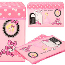 Pojemnik na zabawki 37l ogranizer do przechowywania różowy