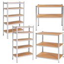 Regały metalowe magazynowe 2 szt. 150x75x35 cm 625 kg 5 półek do garażu, piwnicy